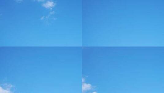 干净天空纯净蓝天白云延时少云天气变化延时高清在线视频素材下载