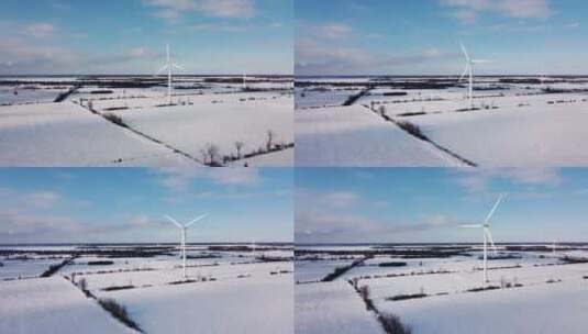新能源 能 风力发电场 电力风力高清在线视频素材下载