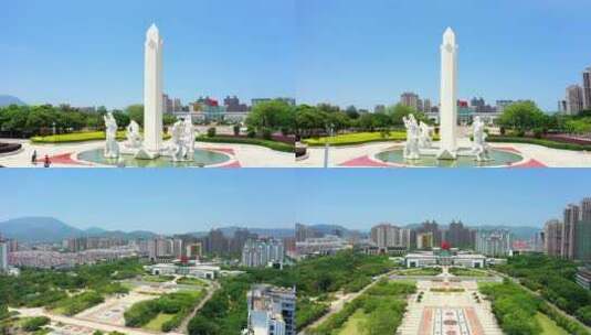 广西省贵港市新世纪广场高清在线视频素材下载