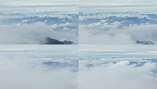台州神仙居云雾缭绕群山积云云海延时高清在线视频素材下载