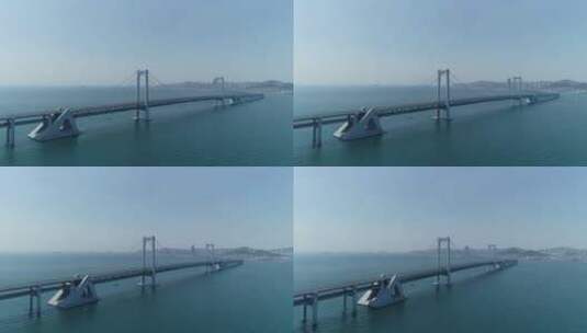 大连跨海大桥地标性建筑高清在线视频素材下载