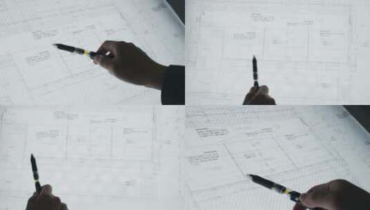 4K50帧 规划图纸设计意境视频高清在线视频素材下载