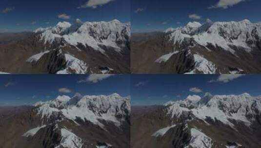 贡嘎雪山山顶 航拍连绵雪峰高清在线视频素材下载