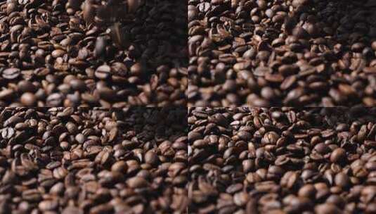 坠落的咖啡豆高清在线视频素材下载