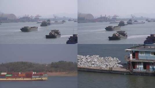 长江流域货船高清在线视频素材下载