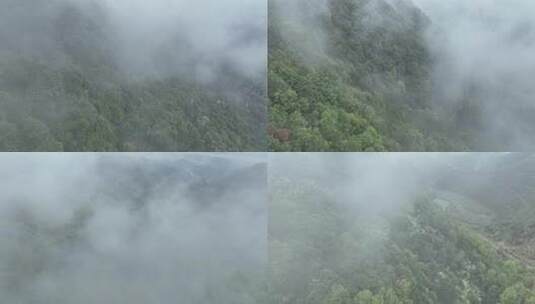 烟雨云雾缥缈的大山高清在线视频素材下载