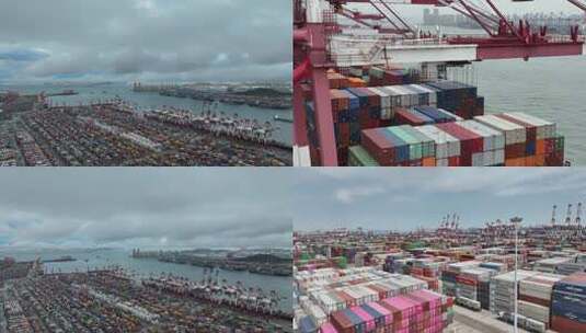 港口物流集装箱高清在线视频素材下载
