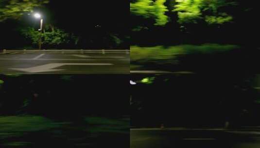 夜晚杭州市之江路车左行车空镜1高清在线视频素材下载