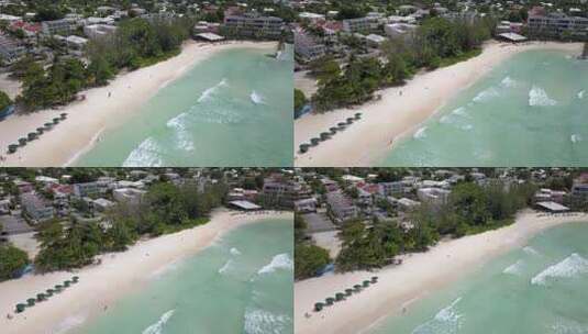 航拍度假海滩高清在线视频素材下载