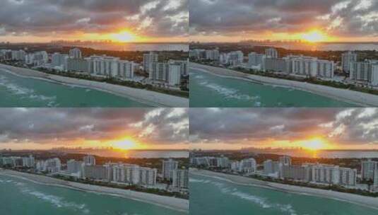 迈阿密日落高清在线视频素材下载