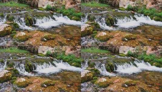 绿色小溪流水高清在线视频素材下载