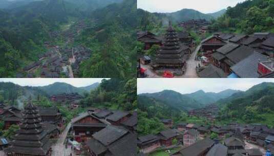 地标芋头侗族古寨视频4K高清在线视频素材下载