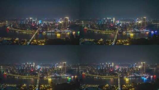 重庆渝中半岛夜景延时视频素材高清在线视频素材下载