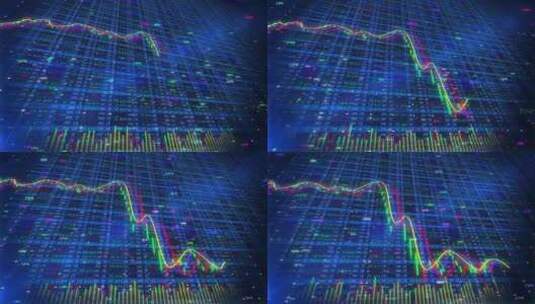 股市崩盘-股价断崖式暴跌一泻千里高清在线视频素材下载