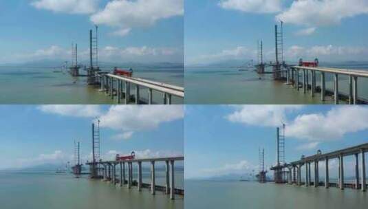 黄茅海大桥建设中六高清在线视频素材下载