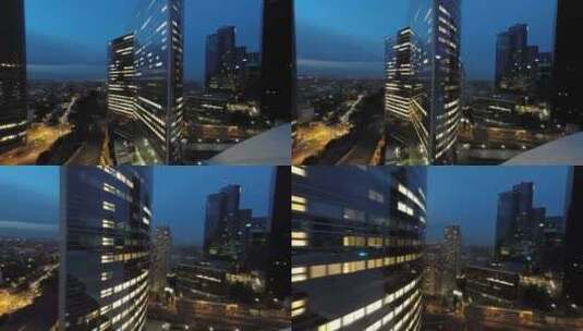 城市夜景办公楼高清在线视频素材下载