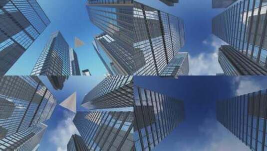 纸飞机飞过城市高清在线视频素材下载