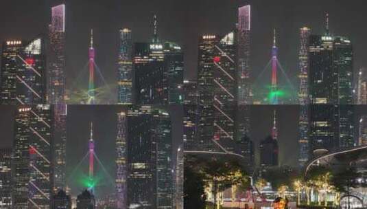 广州2023灯光秀高清在线视频素材下载