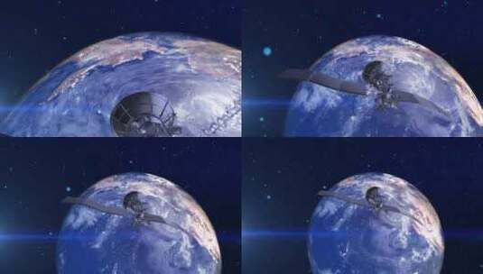 遥感卫星环绕地球高清在线视频素材下载