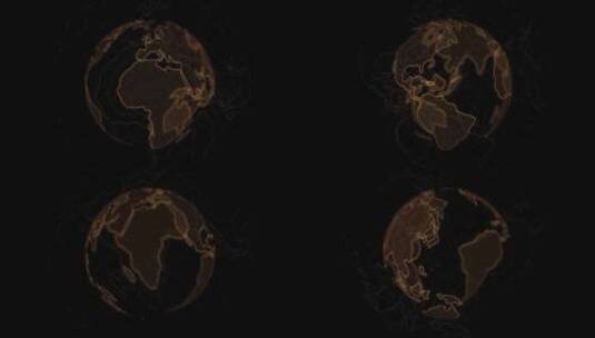 数字地球球。抽象数字地球球。全球连接线。高清在线视频素材下载