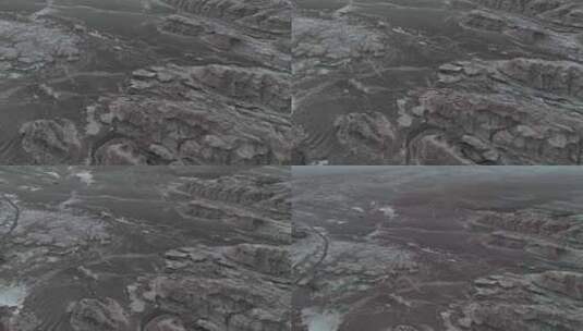 柴达木盆地地下雅丹航拍高清在线视频素材下载