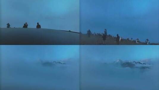 云雾缭绕的川西子梅垭口航拍高清在线视频素材下载