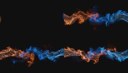 两个火焰的3D动画。高清在线视频素材下载