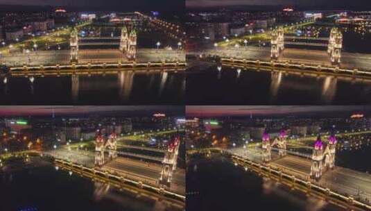 新疆布尔津喀纳斯塔桥HDR航拍高清在线视频素材下载