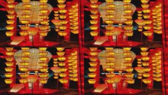 湖南省长沙市马栏山鸭嘴公园龙年灯会高清在线视频素材下载