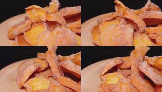 片状脆甜柿子饼高清在线视频素材下载