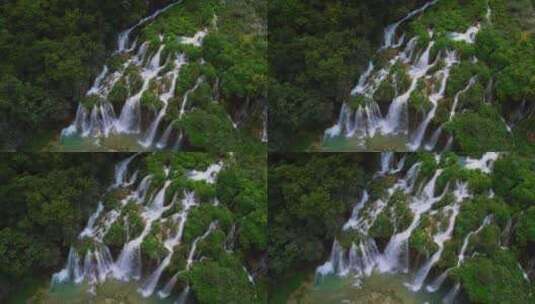 普利特维采湖国家公园，湖泊，水，森林高清在线视频素材下载