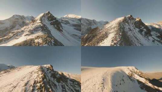 山，顶部，山顶，雪高清在线视频素材下载