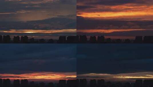 城市夕阳落日高清在线视频素材下载