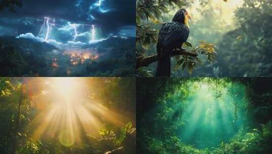合集-热带雨林生物多样性高清在线视频素材下载