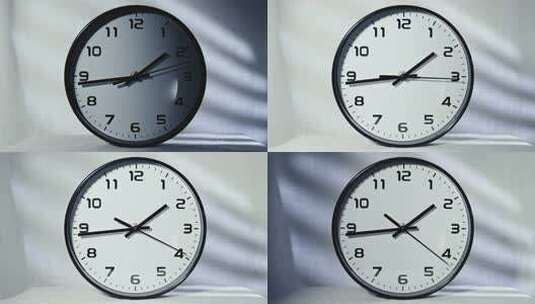 室内光影下的圆形时钟高清在线视频素材下载