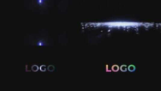 创意粒子光束相撞LOGO标志展示片头AE模板高清AE视频素材下载