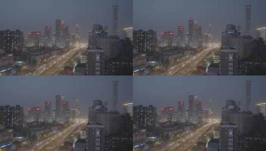 城市夜景 夜景车流高清在线视频素材下载