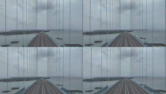 斜拉桥海文大桥航拍高清在线视频素材下载