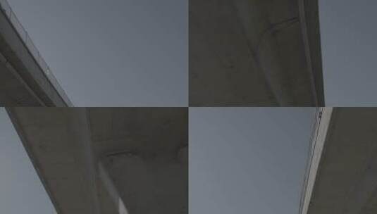 汽车行驶高架桥仰拍慢镜头高清在线视频素材下载
