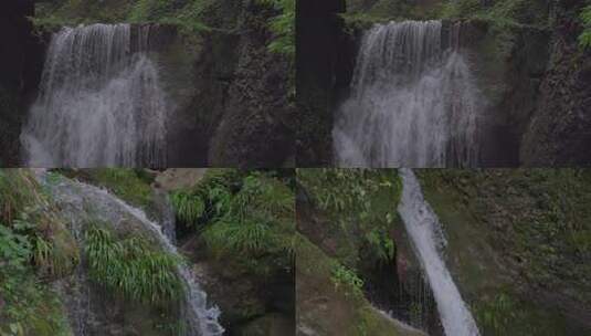 山间山谷水流瀑布高清在线视频素材下载