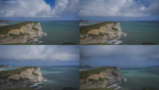 航拍美丽的海岸高清在线视频素材下载