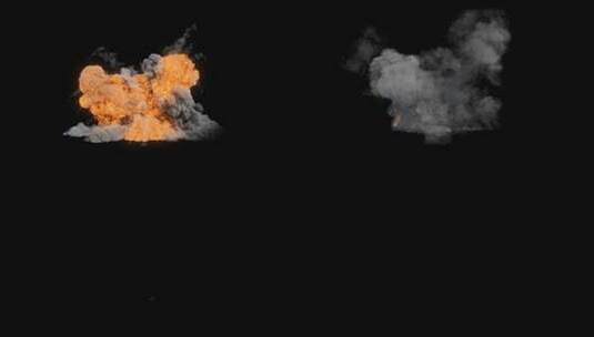 4k巨大的大型爆炸烟尘火光光效-alpha (1)高清在线视频素材下载