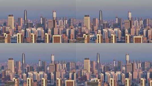 4K超清沈阳金廊城市建筑发展高楼大厦彩电塔高清在线视频素材下载