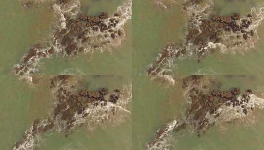 鸟瞰巴西卡朱埃罗的岩石海。高清在线视频素材下载