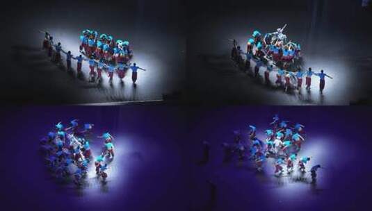 贵州望谟晚会舞台灯光表演高清在线视频素材下载