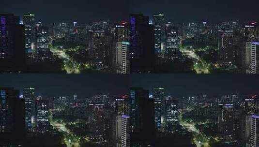 杭州滨江区城市街道夜景高清在线视频素材下载