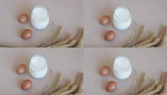 牛奶鸡蛋高清在线视频素材下载