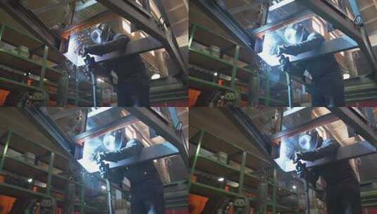 电焊焊接加工高清在线视频素材下载