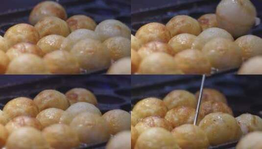 石家庄步行街夜市美食拍摄高清在线视频素材下载