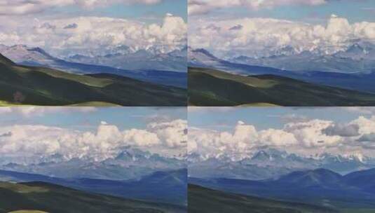 川西贡嘎雪山壮观大气自然风光航拍视频高清在线视频素材下载